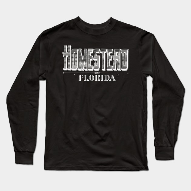 Vintage Homestead, FL Long Sleeve T-Shirt by DonDota